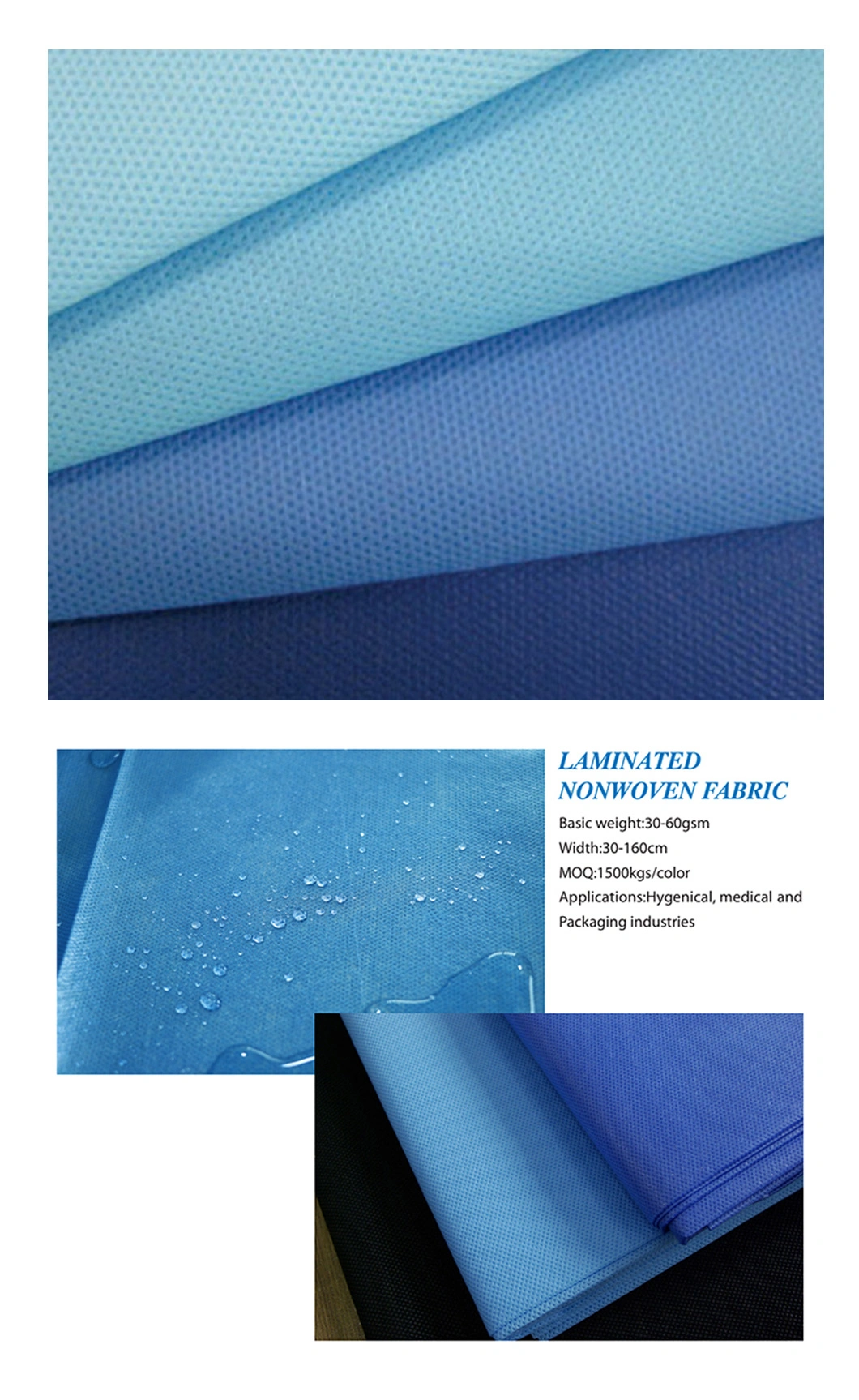 PP Polypropylene Spunbond Nonwoven Fabric TNT Rolls for Packaging Medical Agricultural Industrial & Home Non Woven Fabric