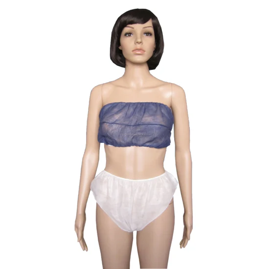 Reggiseno monouso per salone SPA Biancheria intima antipolvere pulita e sottoveste in tessuto non tessuto di bellezza con reggiseno per pantaloni